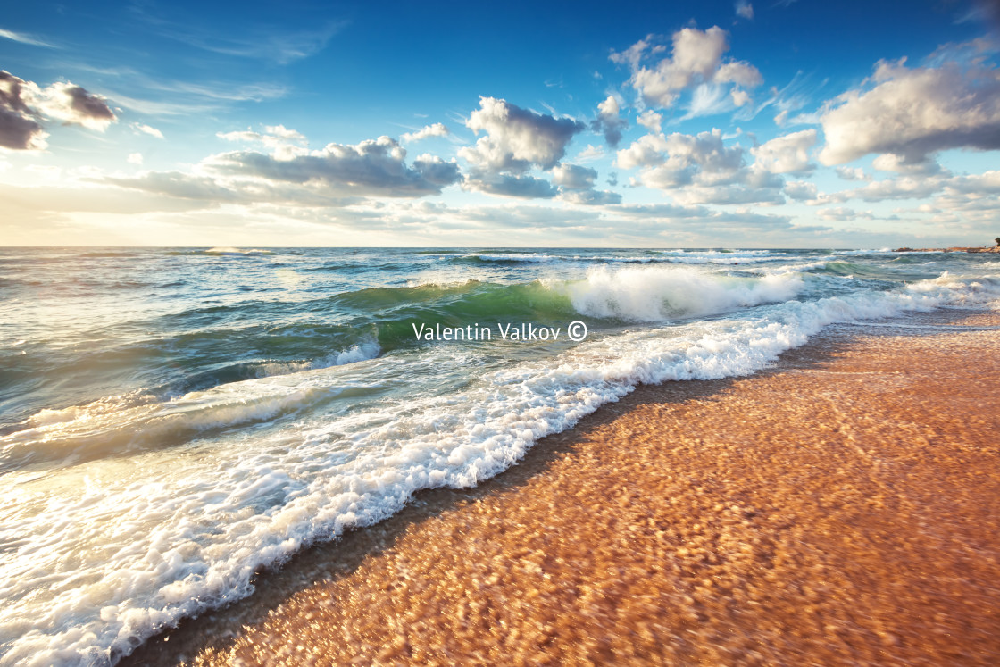 "Beautiful cloudscape over the sea, sunset shot" stock image