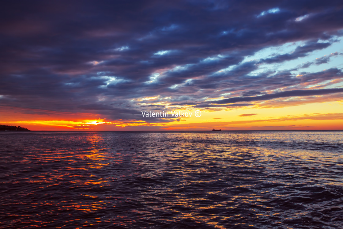 "Beautiful cloudscape over the sea" stock image