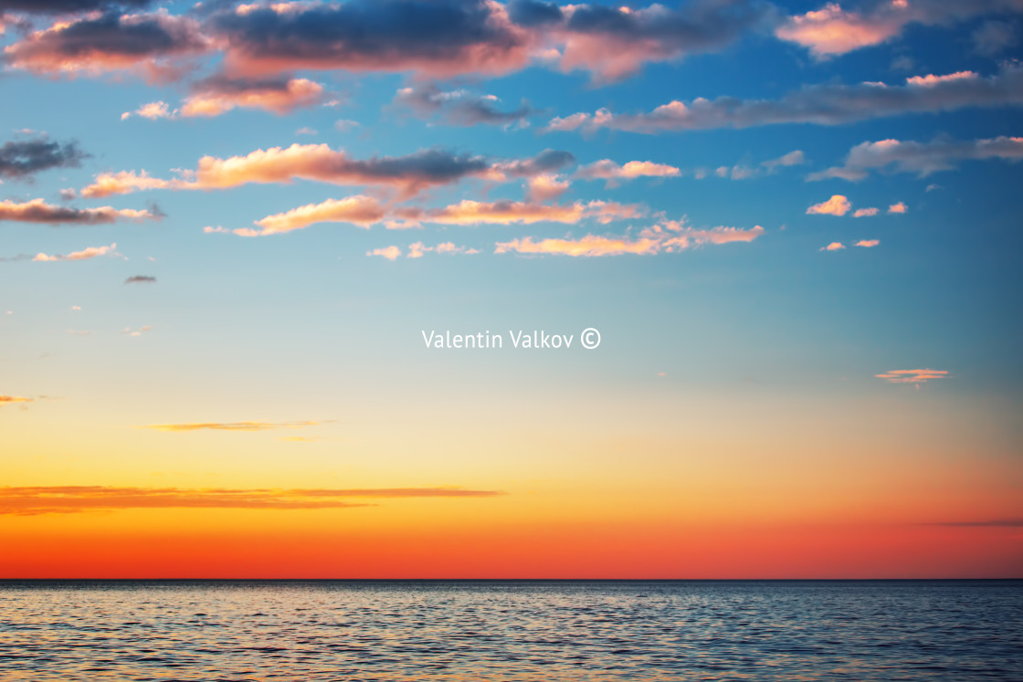 "Beautiful cloudscape over the sea" stock image