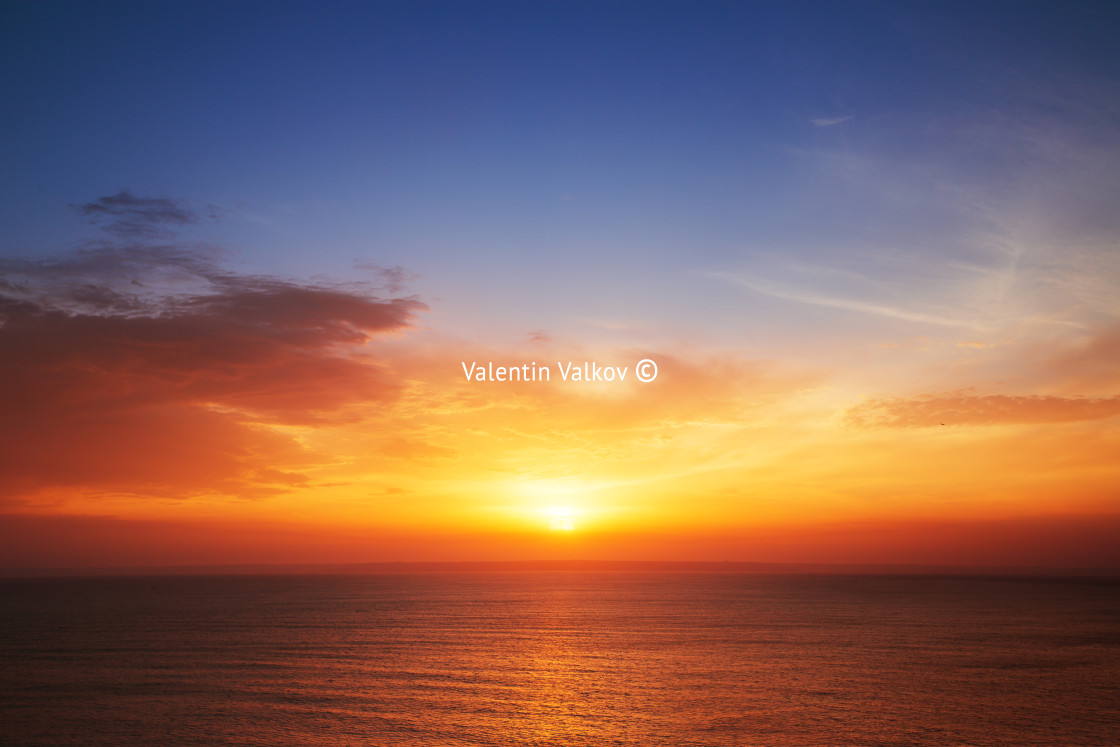 "Beautiful cloudscape over the sea, sunset shot" stock image