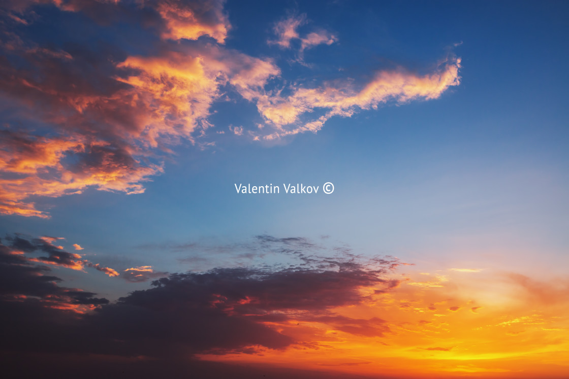 "Beautiful cloudscape , sunset shot" stock image