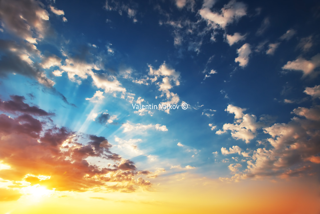 "Beautiful cloudscape, sunrise shot" stock image