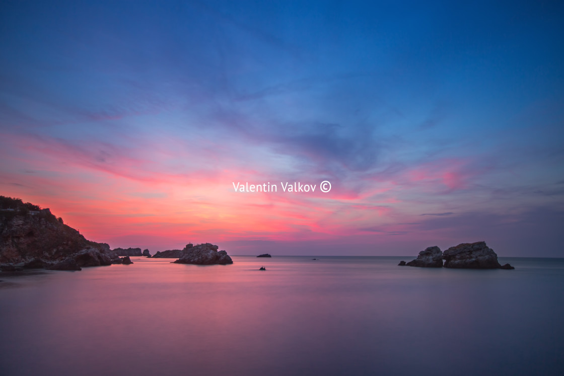 "Beautiful cloudscape over the sea, sunrise shot" stock image