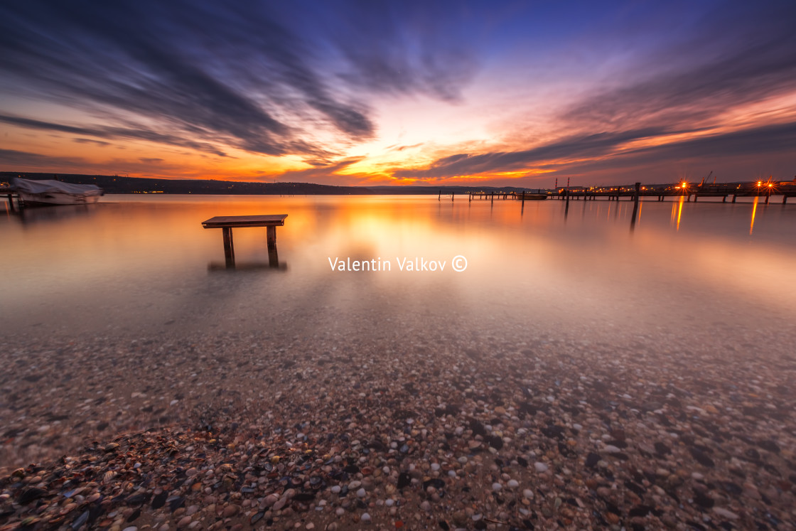 "Beautiful cloudscape over the sea, sunset shot" stock image