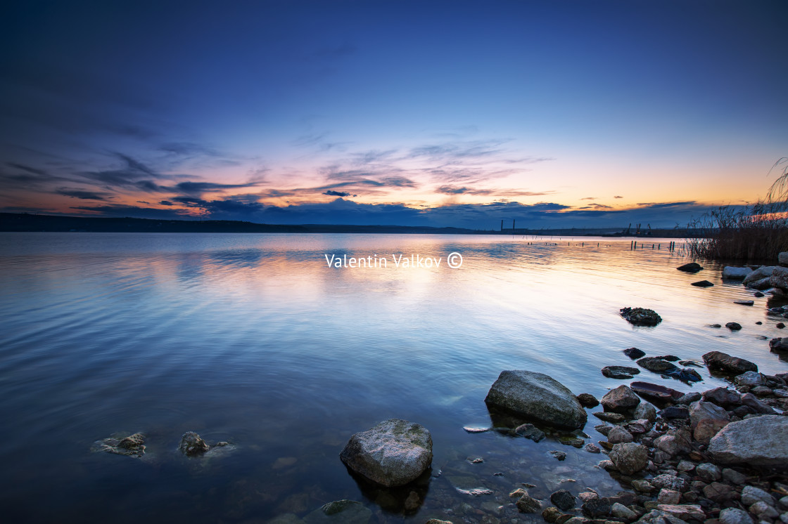 "Sunset Over the lake" stock image