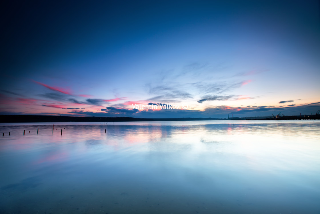 "Sunset Over the lake" stock image