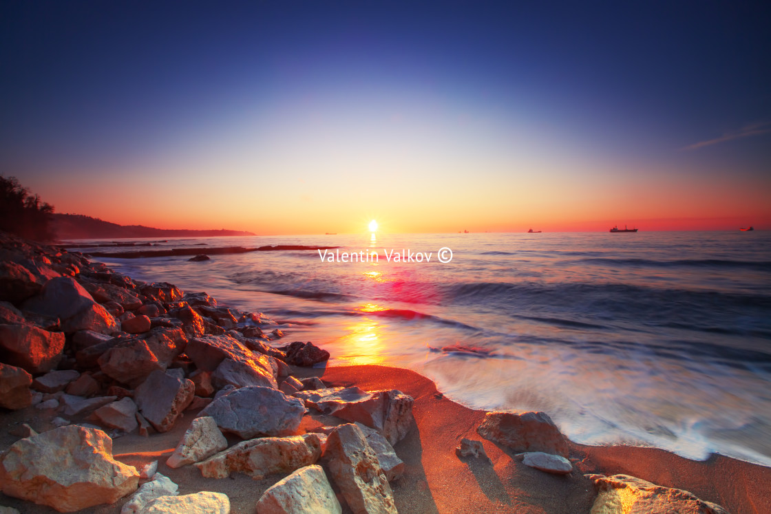 "Sunrise over sea" stock image