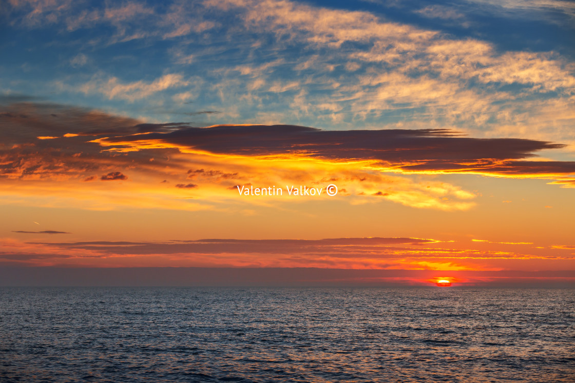 "Beautiful cloudscape over the sea" stock image