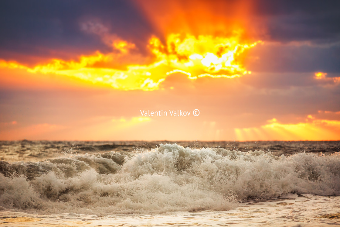 "Beautiful cloudscape over the sea" stock image