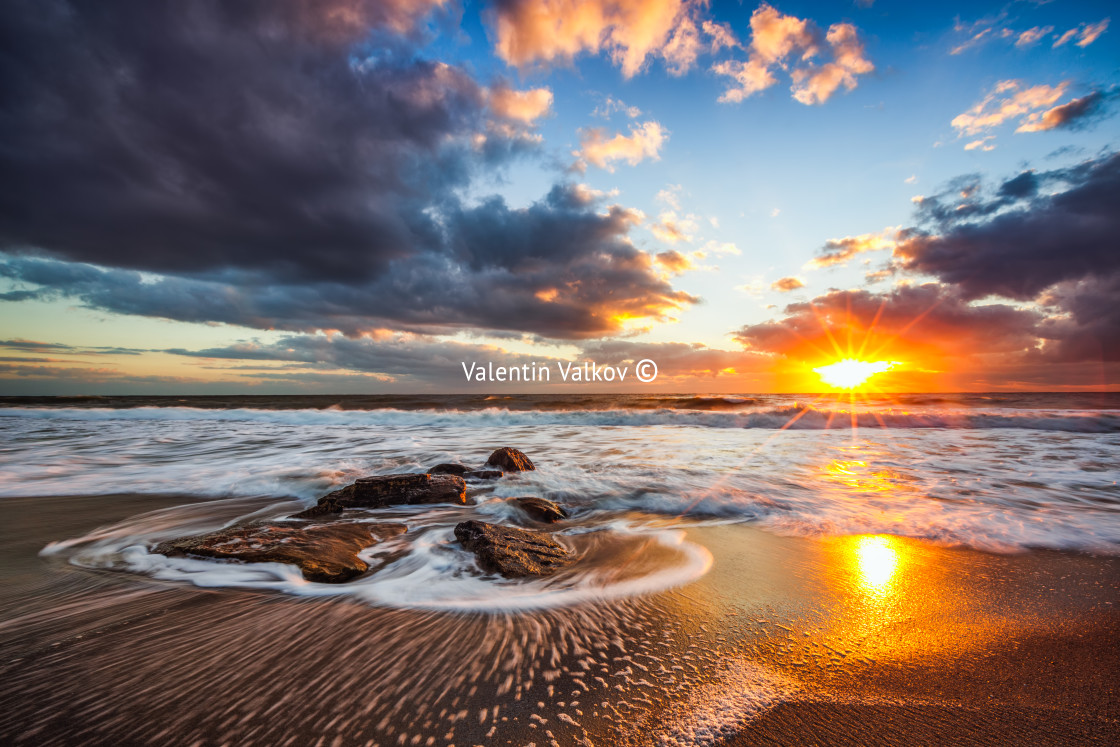 "Beautiful cloudscape over the sea" stock image