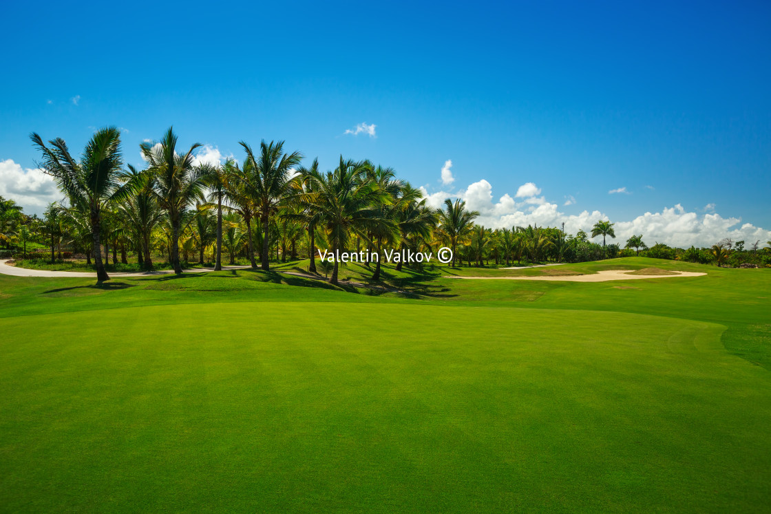 "Golf course in the countryside" stock image