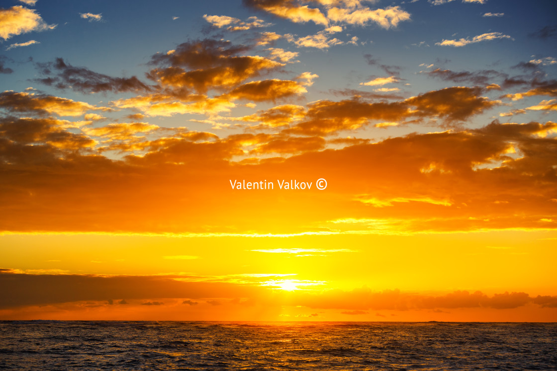 "Beautiful cloudscape over the sea" stock image