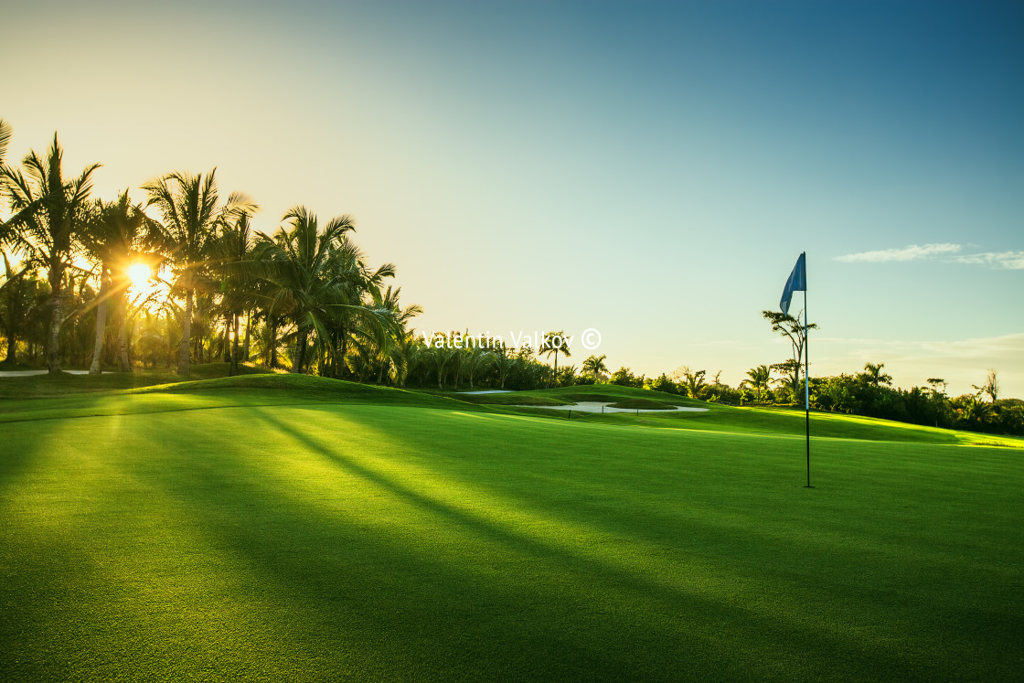 "Golf course in the countryside" stock image