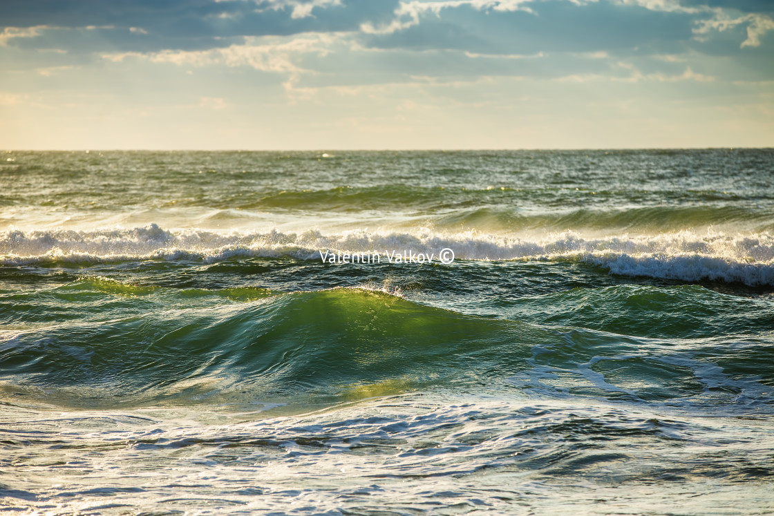 "Beautiful cloudscape over the sea, sunrise shot" stock image