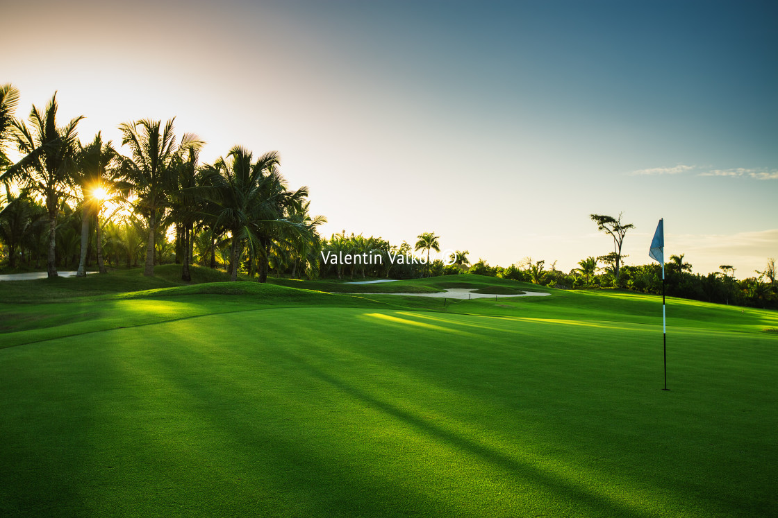 "Golf course in the countryside" stock image