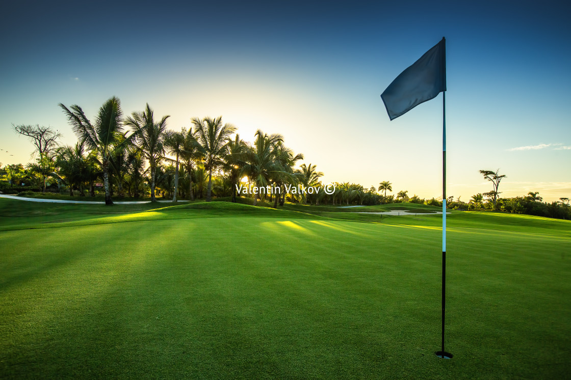 "Golf course in the countryside" stock image