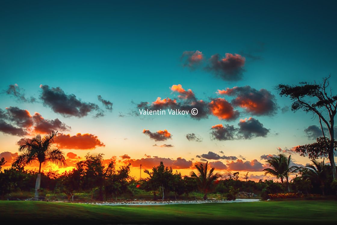 "Golf course in the countryside" stock image