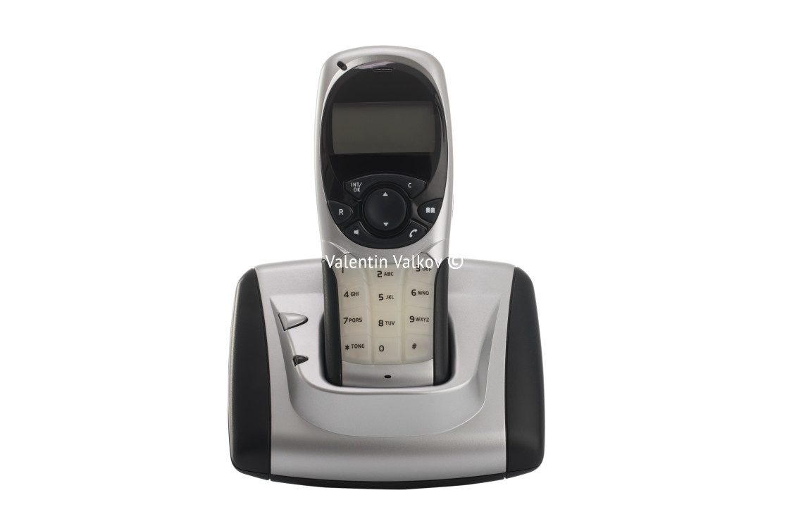 "Cordless home phone, isolated on a white background" stock image