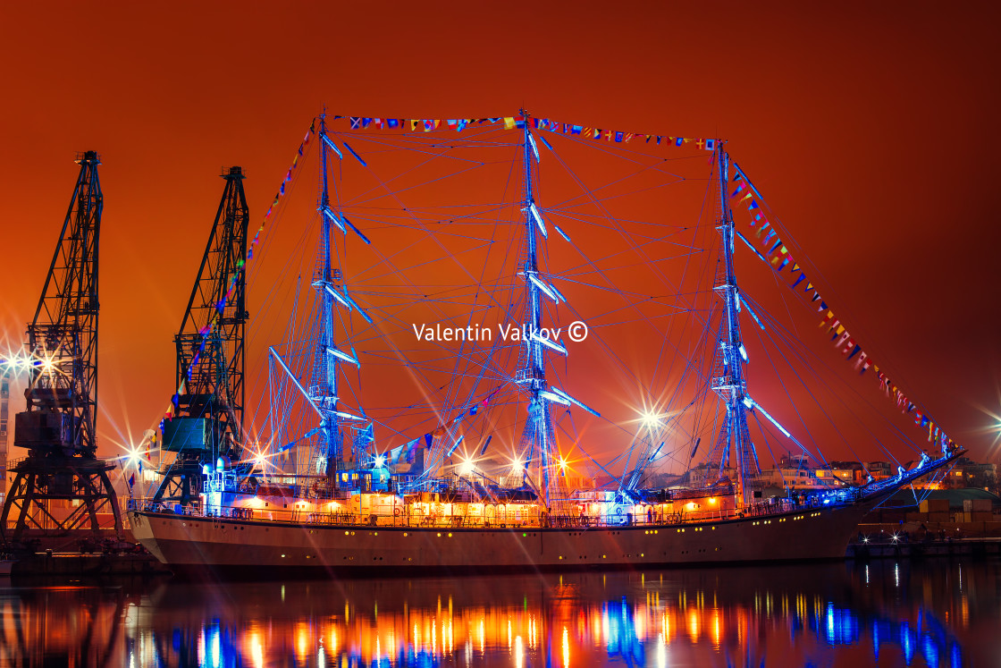 "Regata Tall ship in the Varna's Harbor ,Bulgaria" stock image