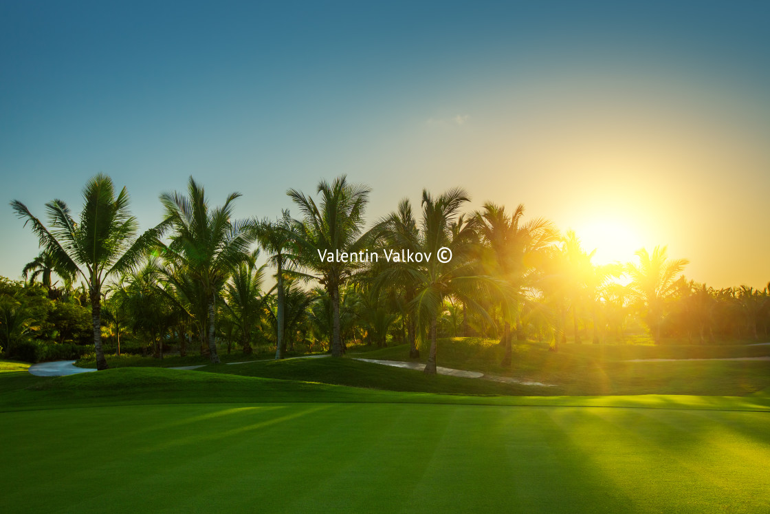 "Golf course in the countryside" stock image