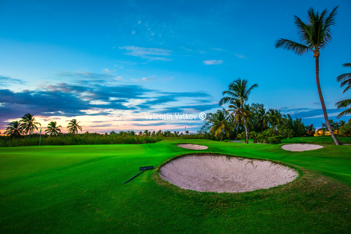 "Golf course in the countryside" stock image