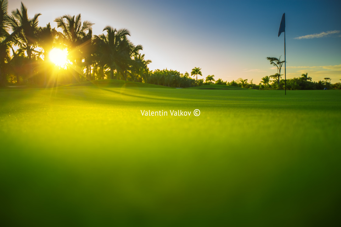 "Golf course in the countryside" stock image