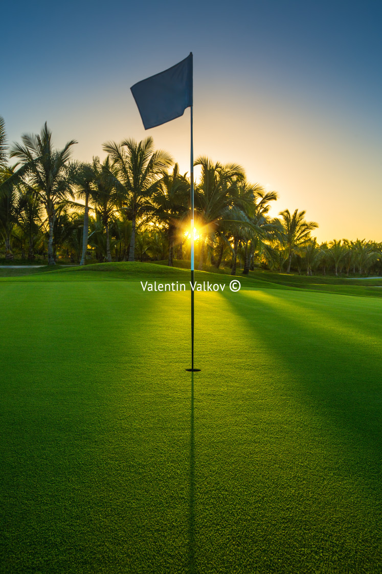 "Golf course in the countryside" stock image