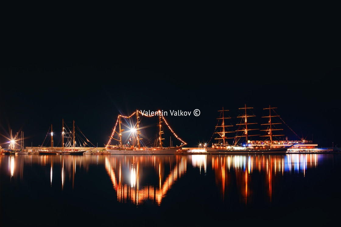 "Regata Tall ship in the Varna's Harbor ,Bulgaria" stock image