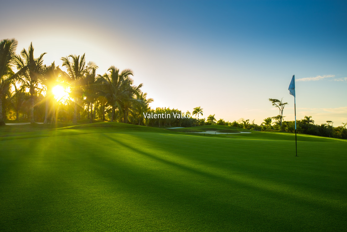 "Golf course in the countryside" stock image