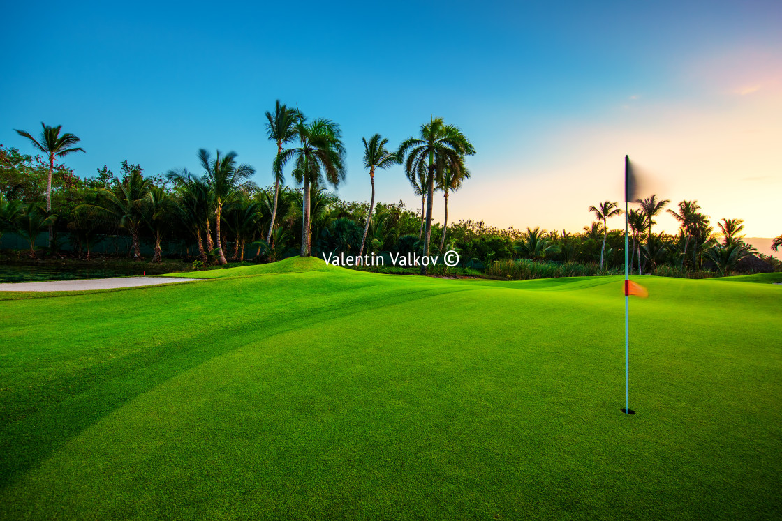 "Golf course in the countryside" stock image