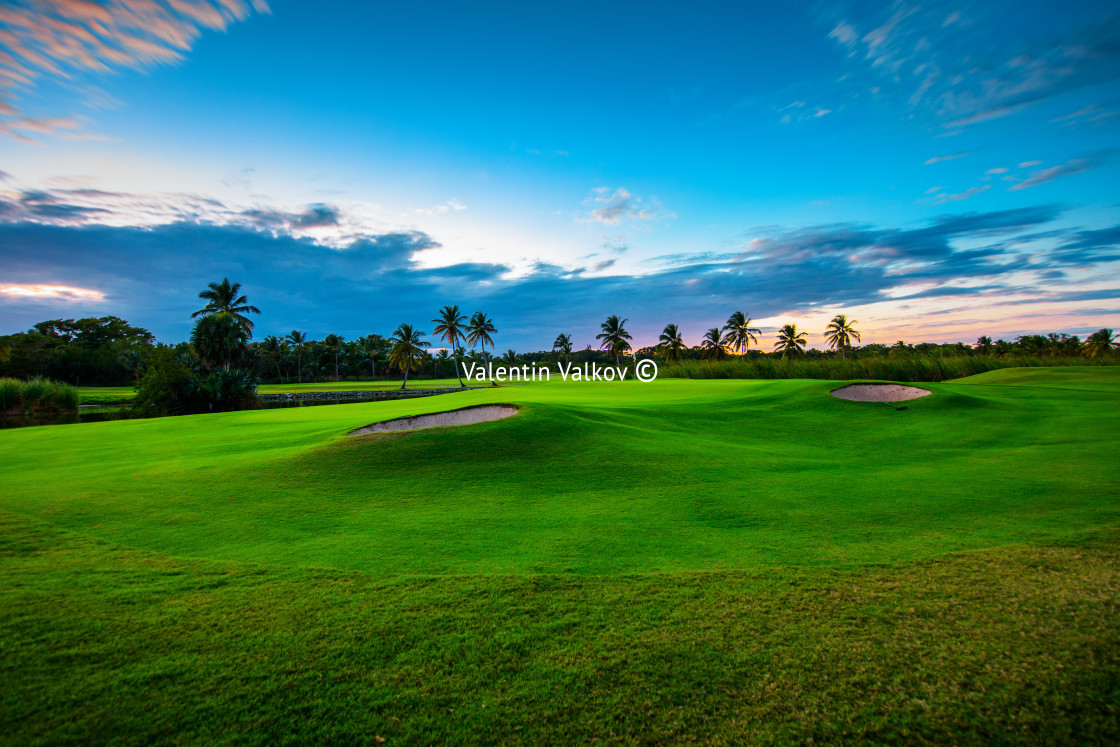 "Golf course in the countryside" stock image