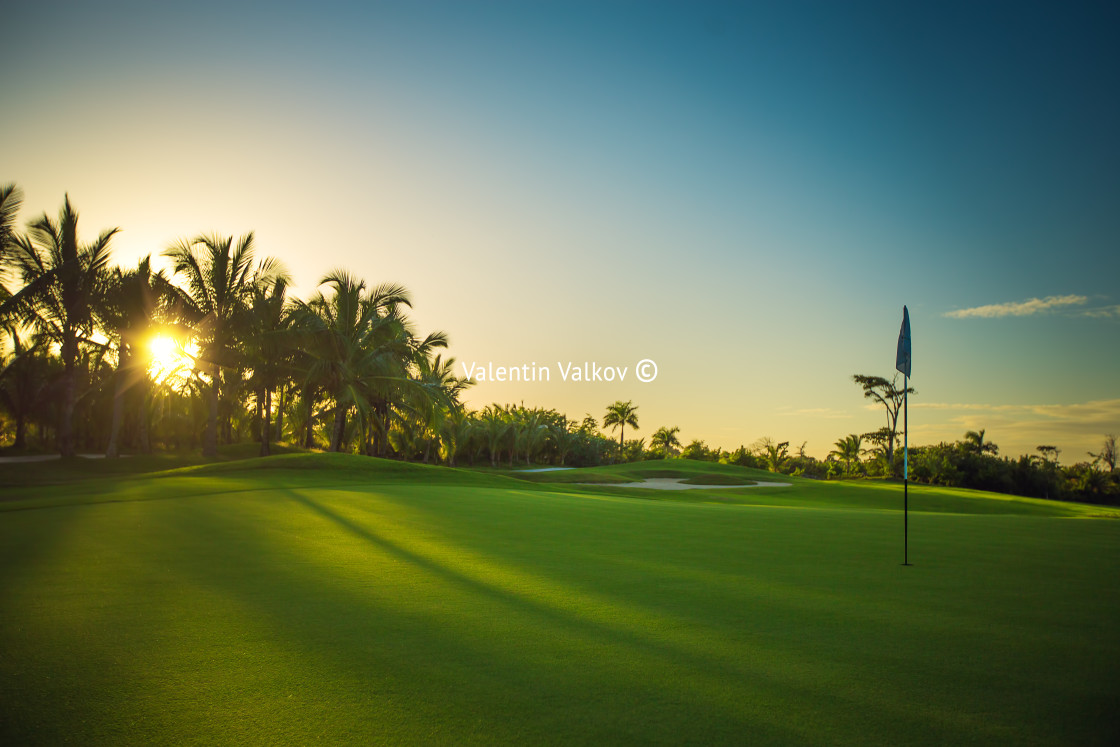 "Golf course in the countryside" stock image