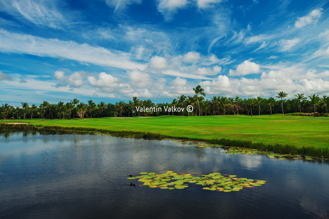 "Golf course in the countryside" stock image