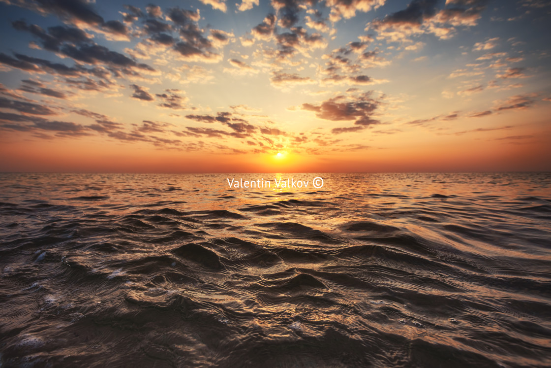 "Beautiful sunrise over the sea" stock image