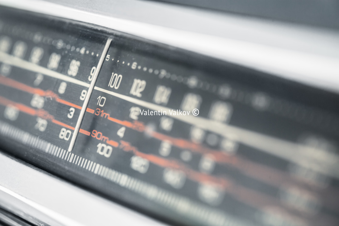 "1980s Silver retro radio boom box on white background" stock image