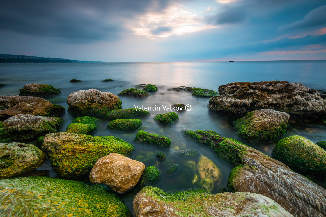 "Sunrise over the beach" stock image