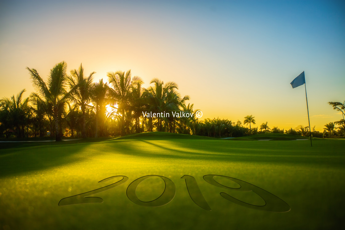 "Golf course in the countryside" stock image