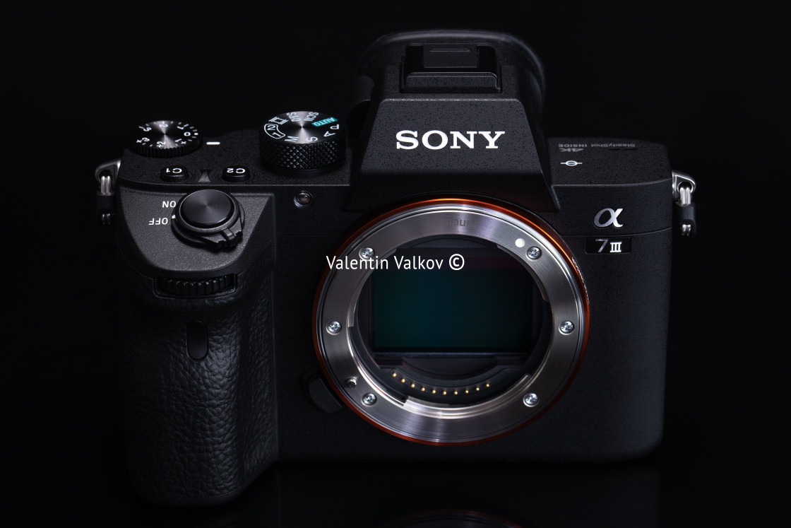 "Varna, Bulgaria - February 07,2019: Image of Sony Alpha A7iii Mi" stock image