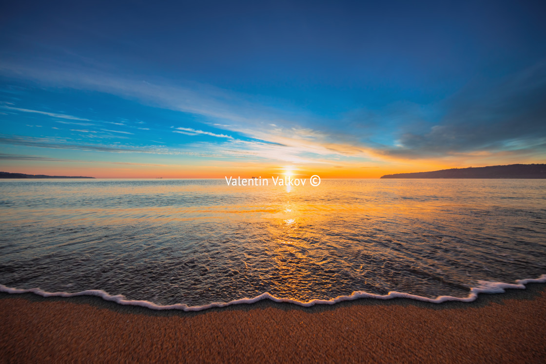 "Beautiful sunrise over the sea" stock image