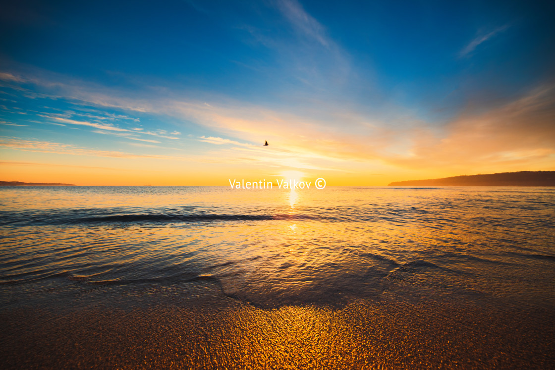 "Beautiful sunrise over the sea" stock image