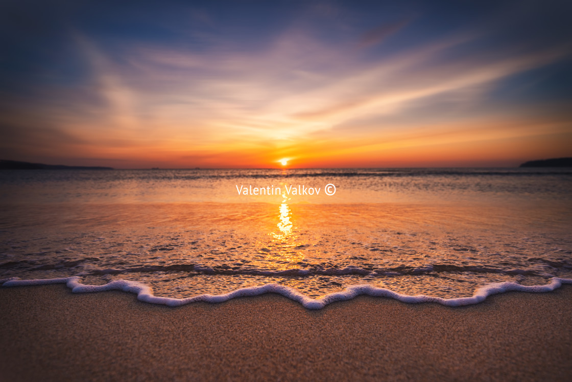 "Beautiful sunrise over the sea" stock image