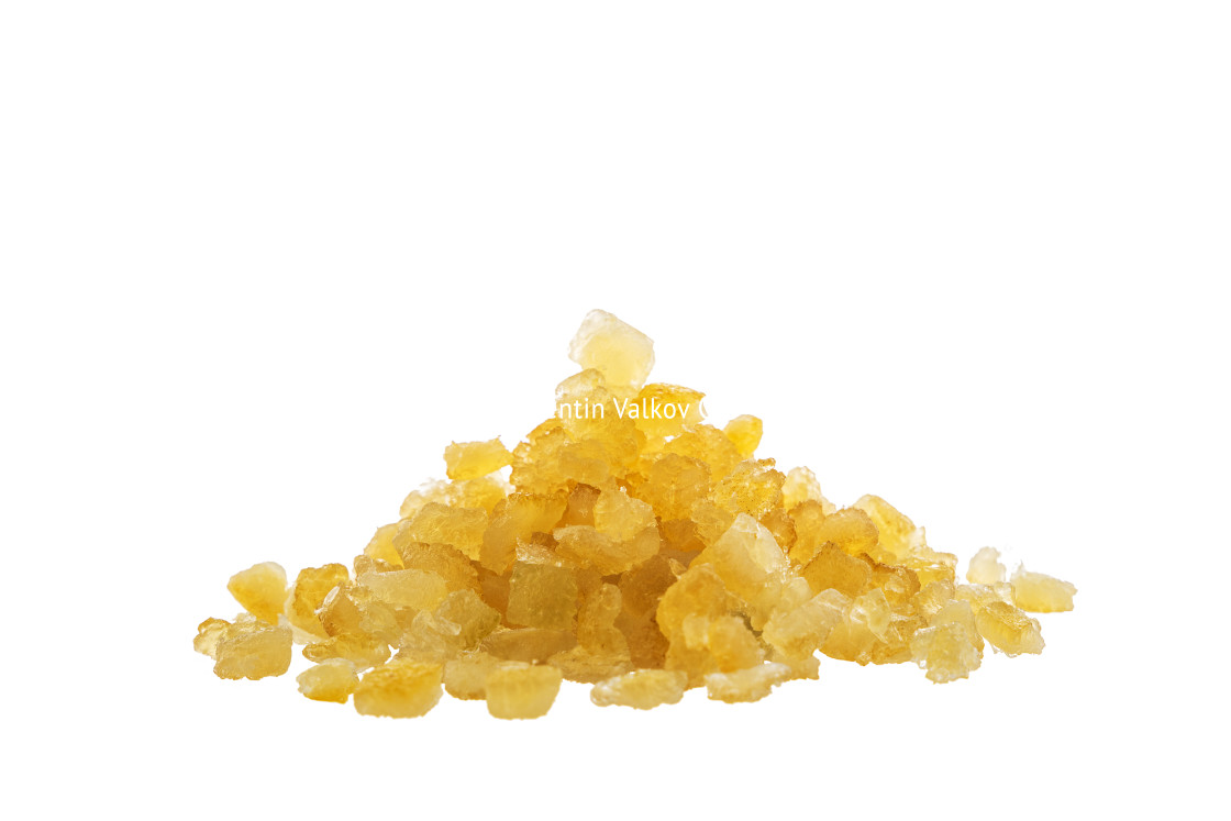 "Candied dried citrus fruits peel isolated on white background" stock image