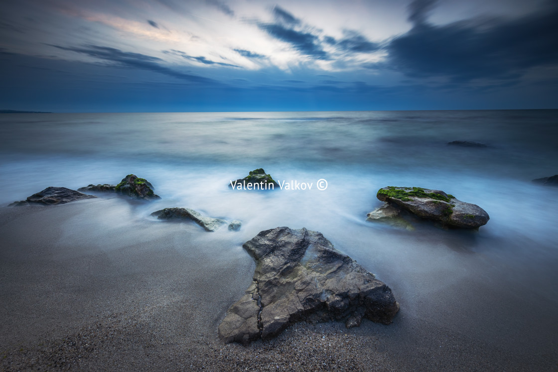 "Sunrise over the beach" stock image