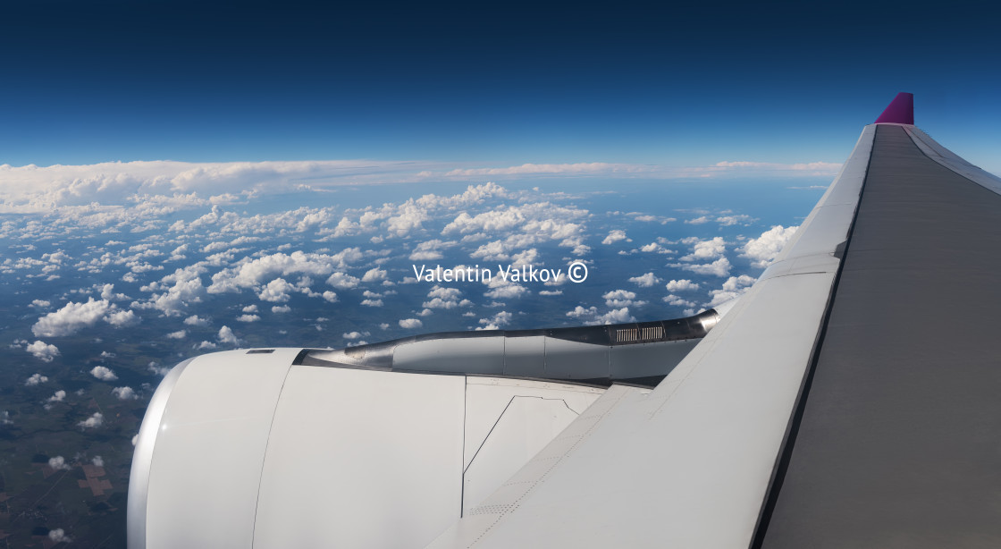 "Aerial view from the plane over Punta Cana, Dominican Republic" stock image