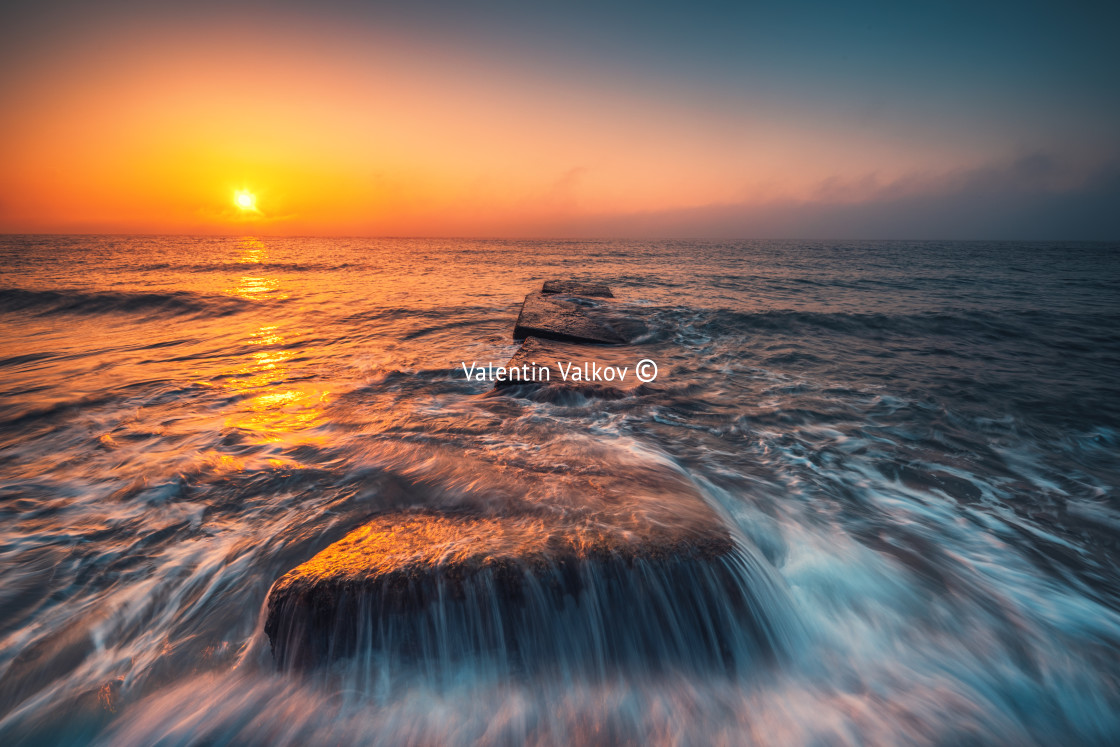 "Beautiful sunrise over the sea" stock image