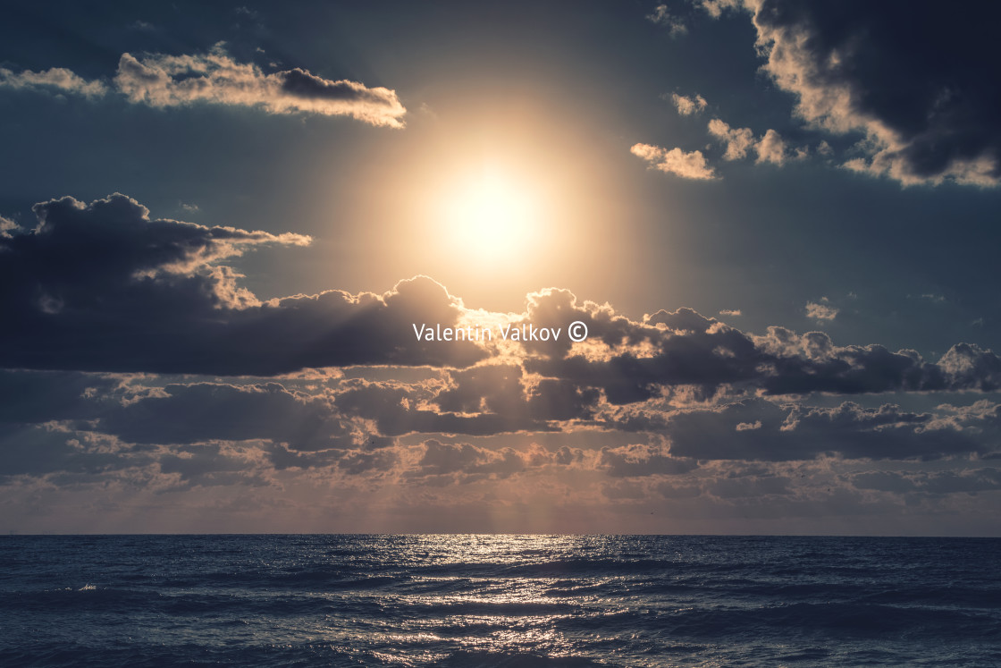 "Beautiful sunrise over the sea" stock image