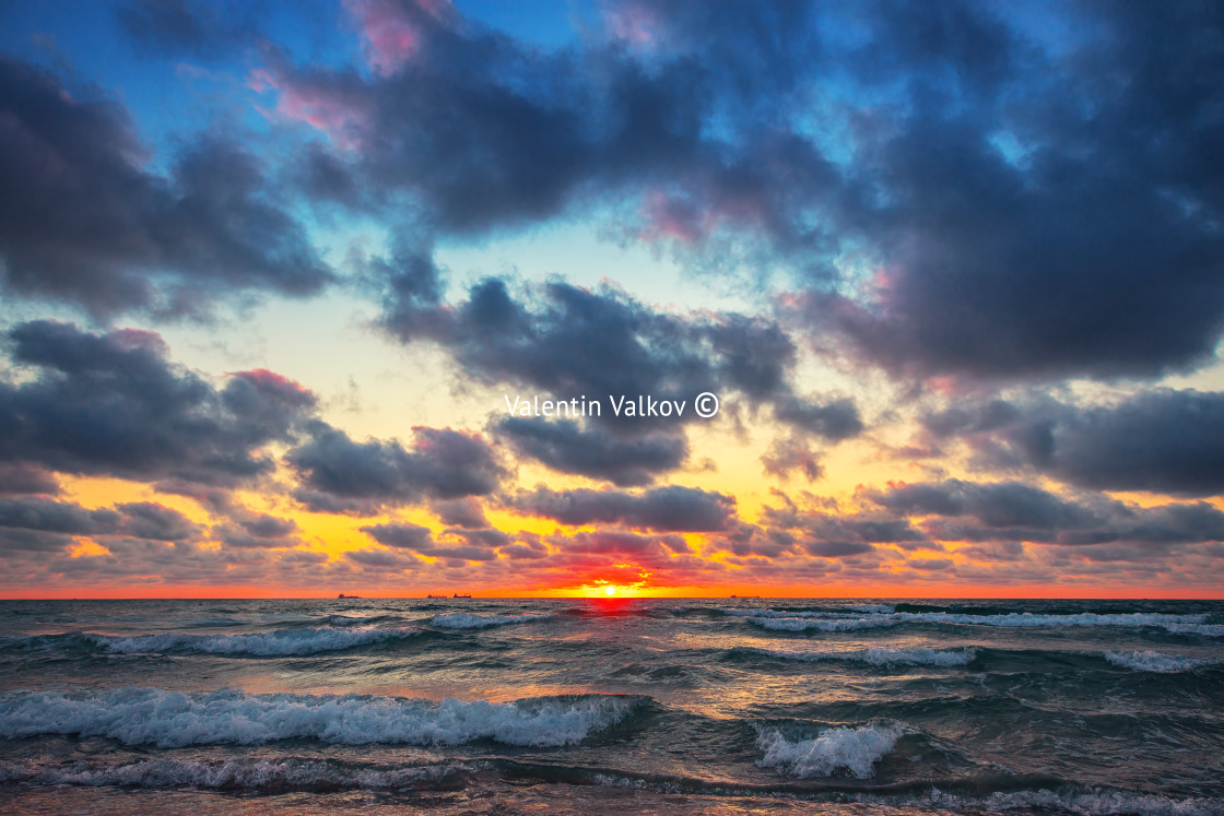 "Beautiful cloudscape over the sea" stock image