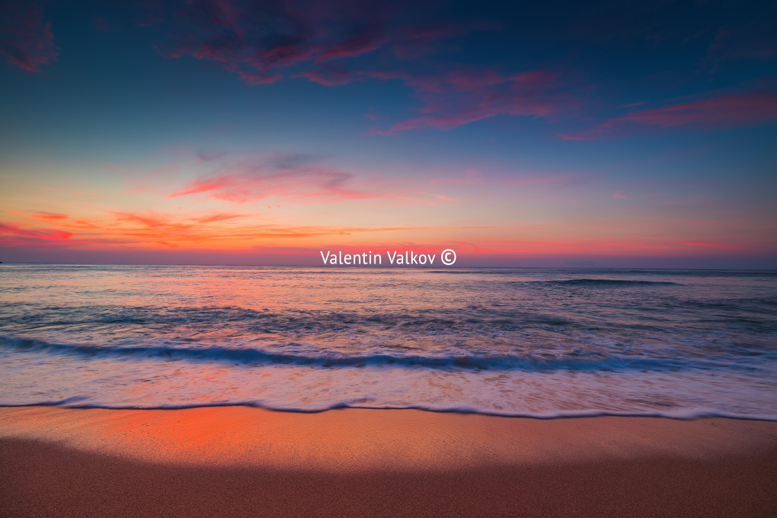 "Beautiful sunrise over the sea" stock image