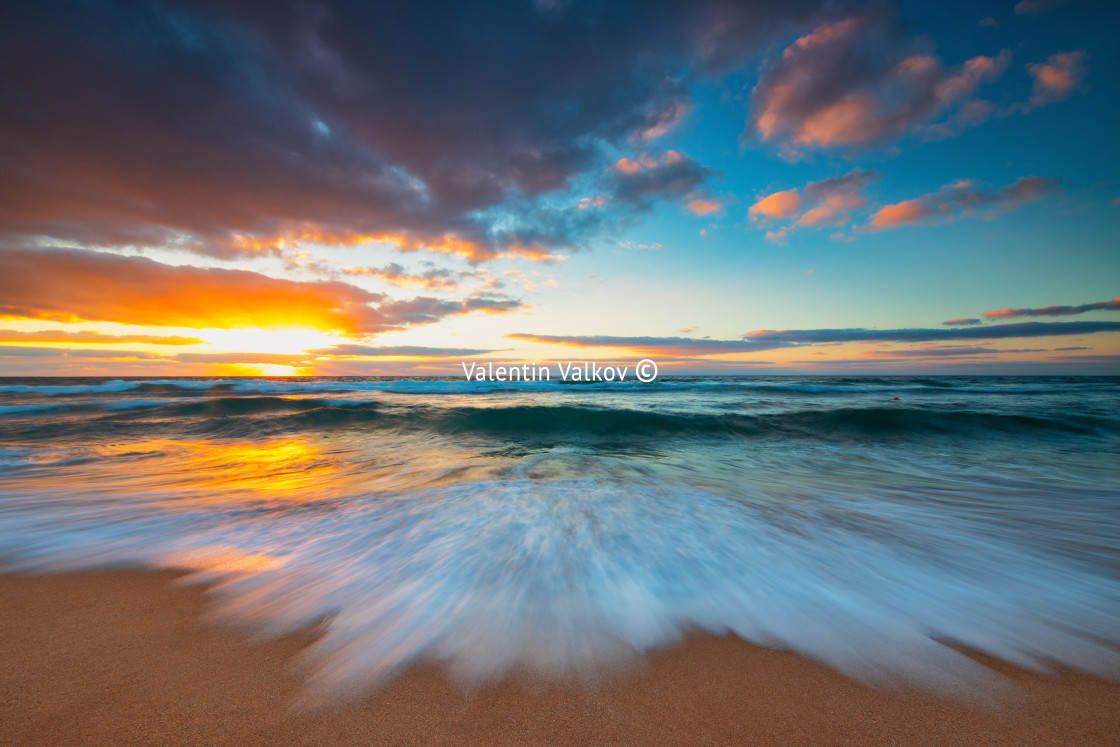 "Beautiful cloudscape over the sea" stock image