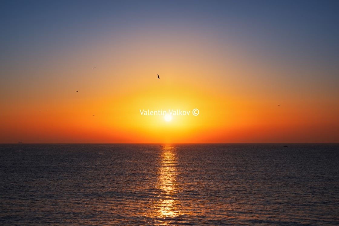 "Beautiful sunrise over the sea" stock image